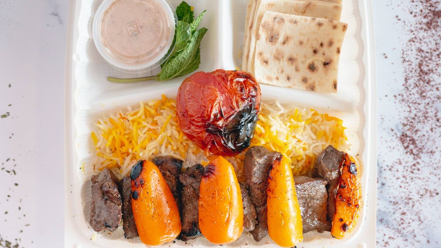 Koobideh Beef Kabob at Real Kabob San Jose